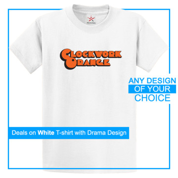 Personalised White Tee With Your Own Drama Artwork Print On Front